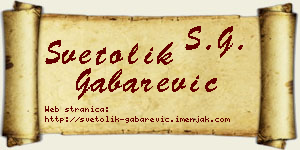 Svetolik Gabarević vizit kartica